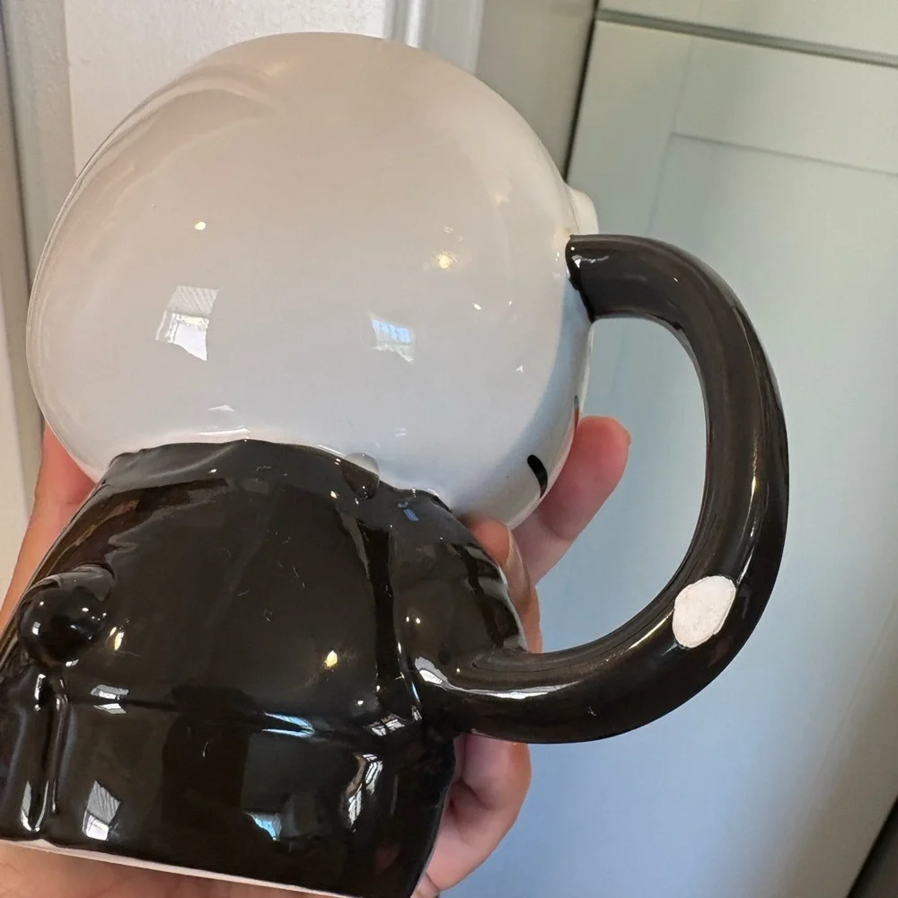 Hello Kitty Black and White Ceramic Skeleton Mug